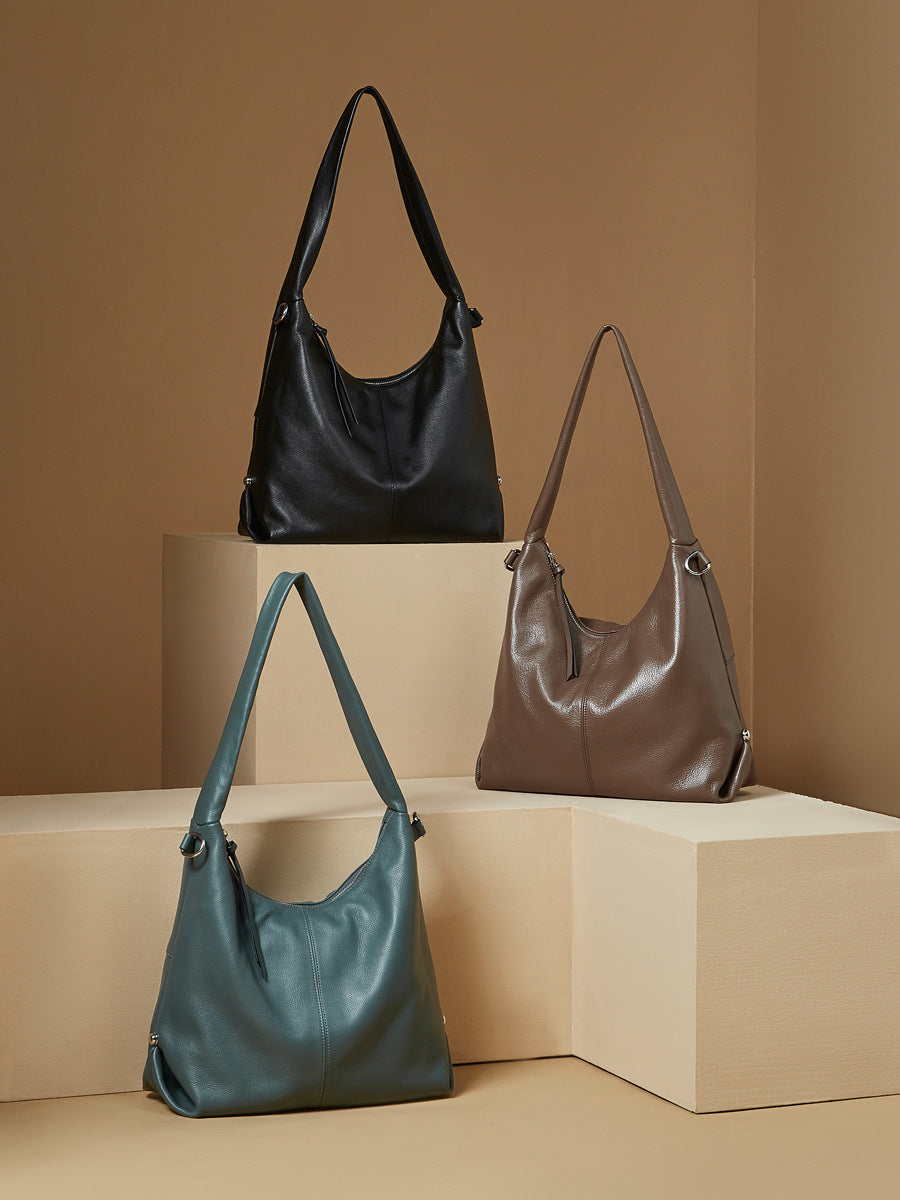 Hayesaura | Thickened TC Cowhide Kelly Large Commuter Tote