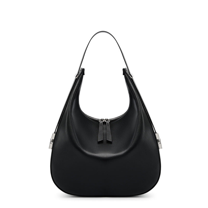 Hayesaura | Maillard Retro Frosted Cowhide Underarm Crossbody Bag