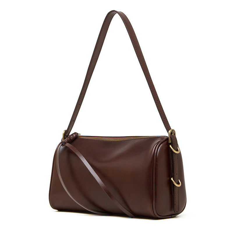 Hayesaura | Maillard Retro Vegetable-Tanned Boston Crossbody Bag
