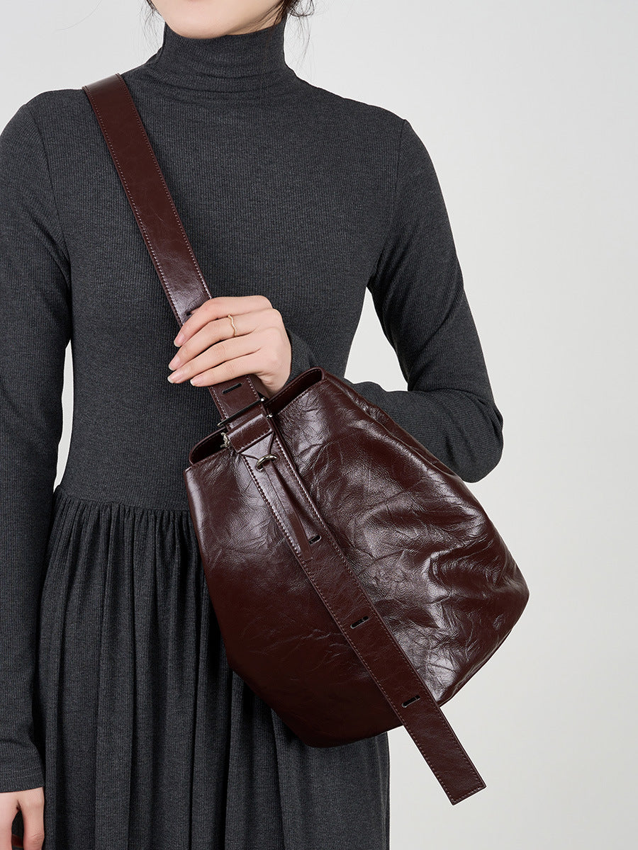 Hayesaura | Vintage Genuine Leather Messenger Briefcase Tote