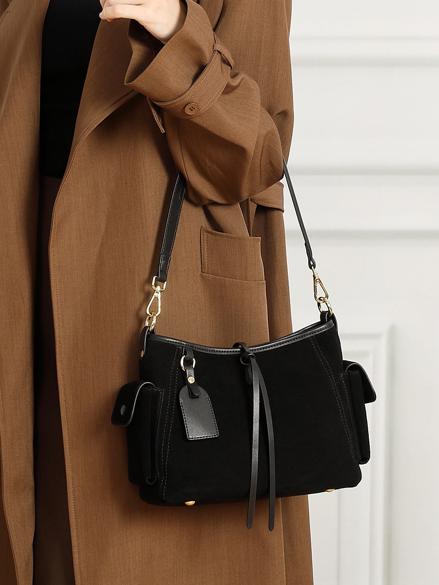 Hayesaura | 2026 Crescent Bucket Genuine Leather Underarm Crossbody