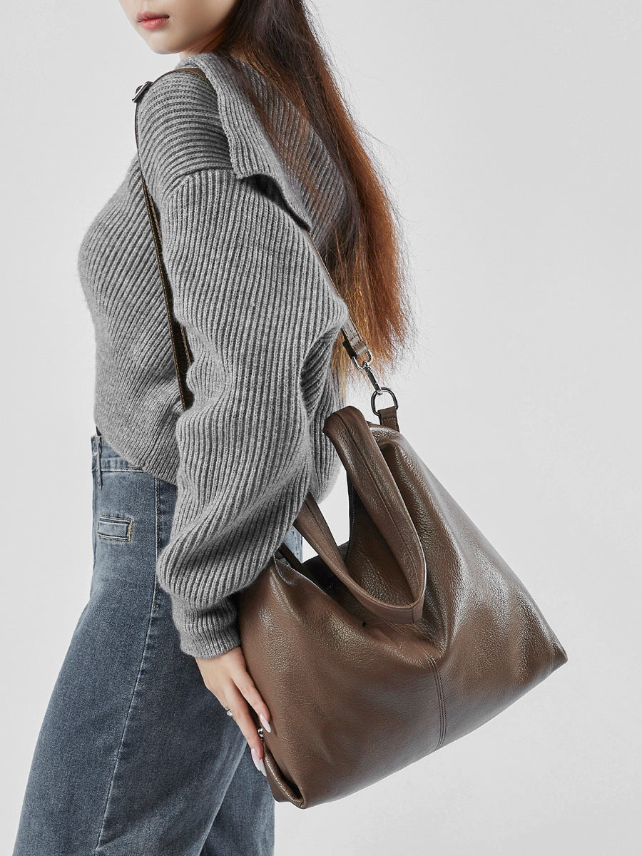 Hayesaura | Thickened TC Cowhide Kelly Large Commuter Tote