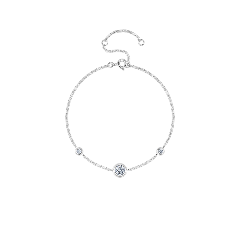 Hayesaura | Petite Dainty 18K Plated Minimalist Moissanite Strand | Clean Fit Everyday Essential