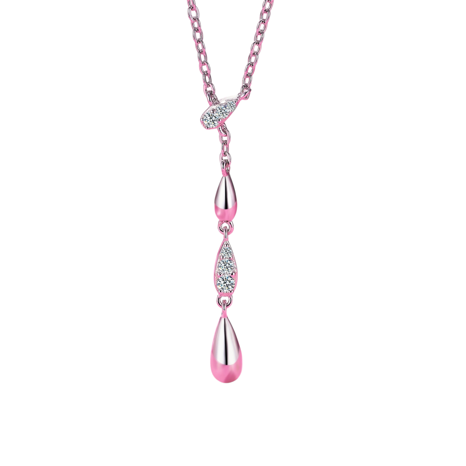 Hayesaura | Avant-Garde Brushed Silver Waterdrop Tassel Pendant | Cyber Y2K Minimalist Choker Necklace