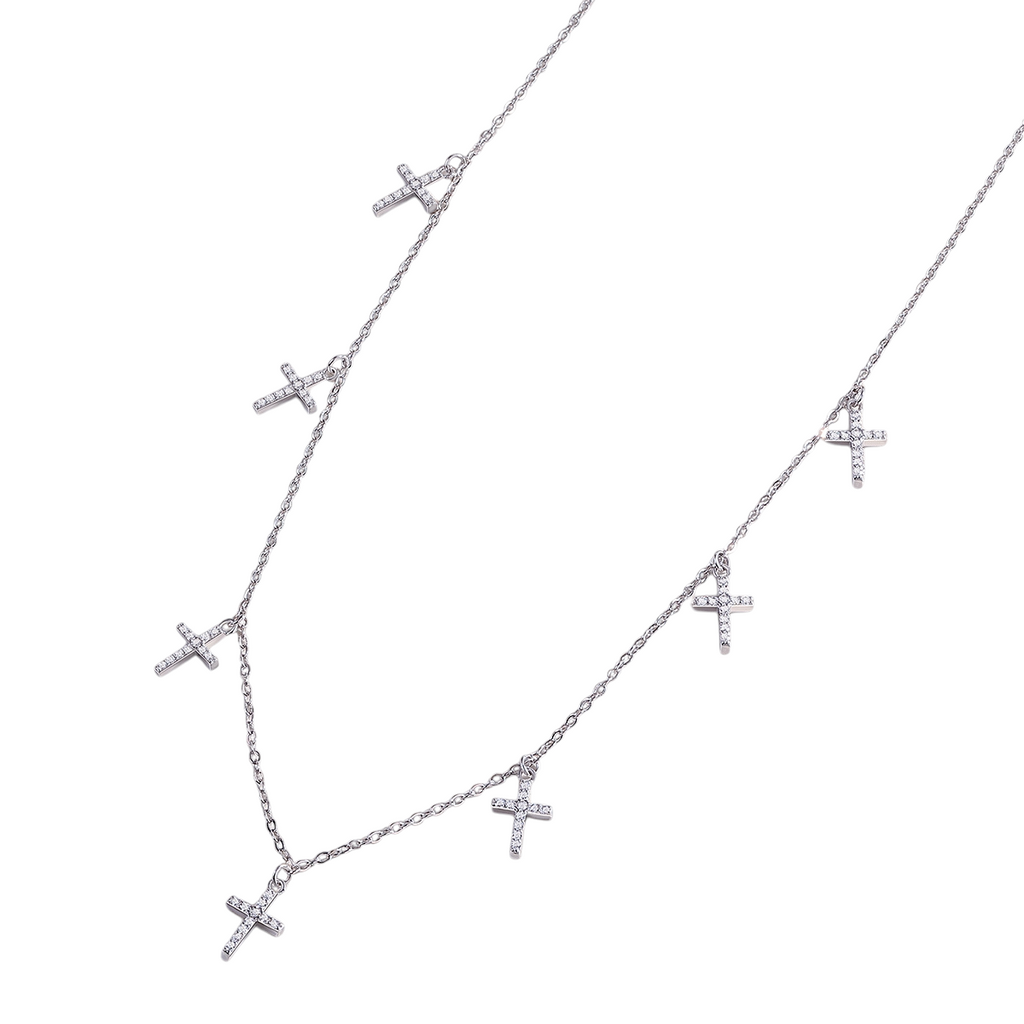 Hayesaura | Dark Academia 18K Plated Cross Moissanite | High-Cold Statement Pendant