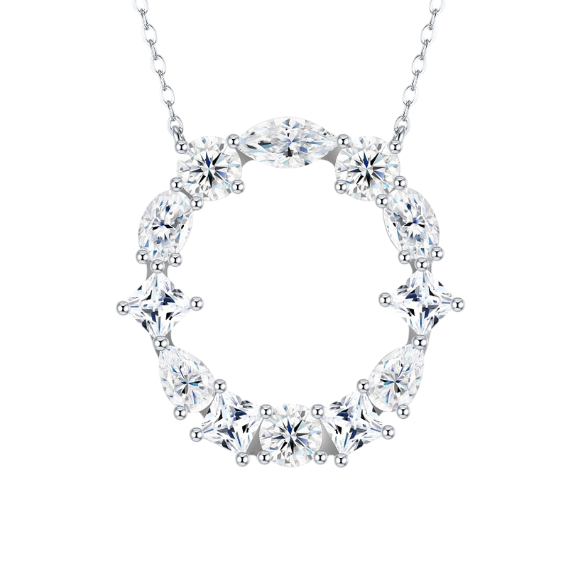 Hayesaura | Street Hip-Hop 18K Plated D-Color Moissanite 26 Initial Letters Necklace | Unisex Avant-Garde Clavicle Chain Statement