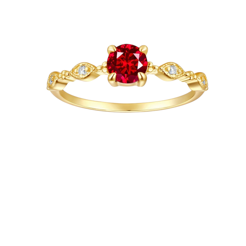 Hayesaura | High-Society 18K Plated Three-Stone Lab Emerald Ring | Retro-Futuristic Cocktail Statement