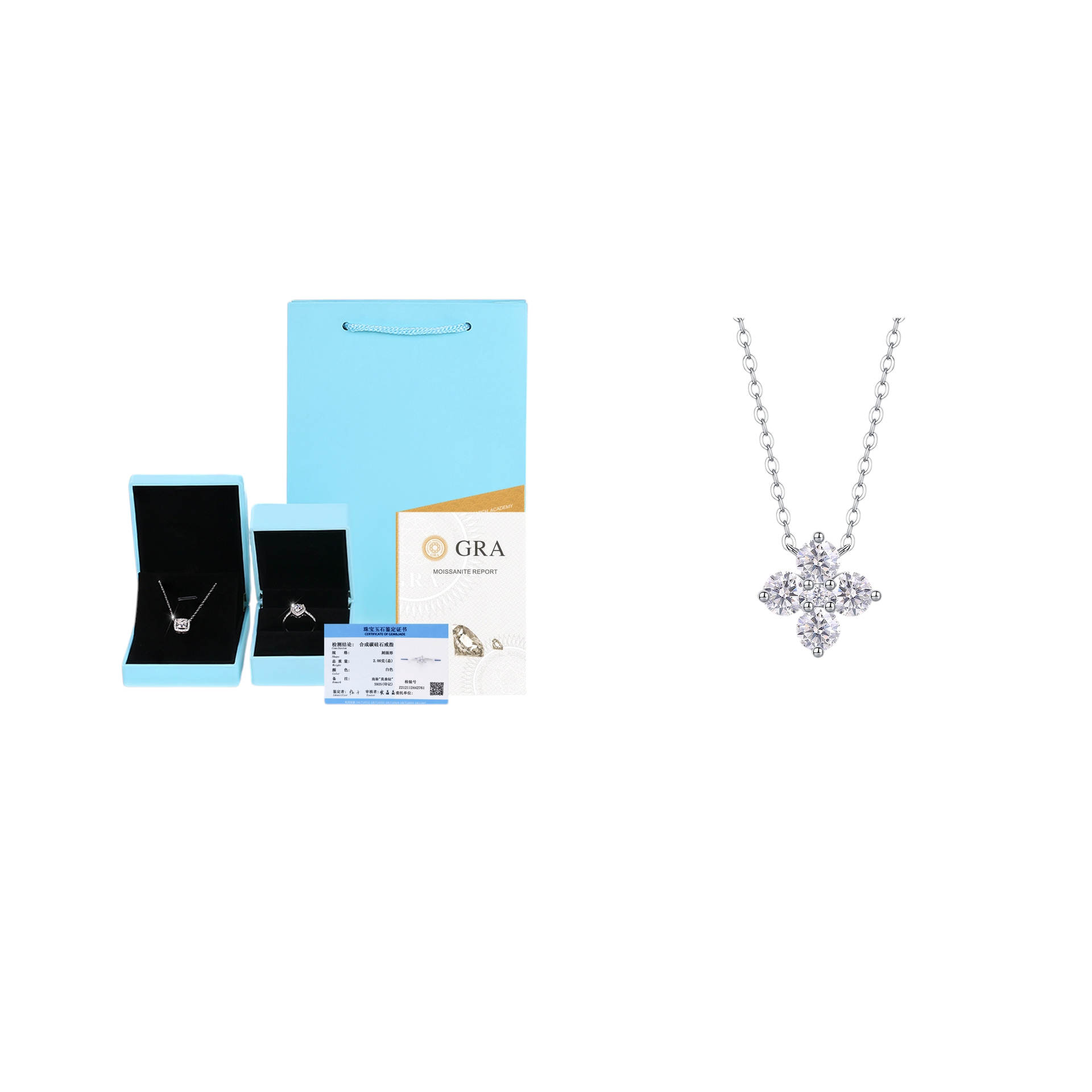 Hayesaura | Parisian Chic 18K Plated Lucky Clover Moissanite | Clean Fit Daily Commute Chain