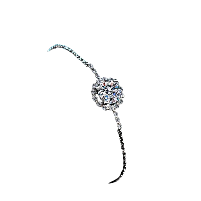Hayesaura | Stars Holding Moon 18K Plated Bezel Moissanite | Quiet Luxury Bridal Bracelet
