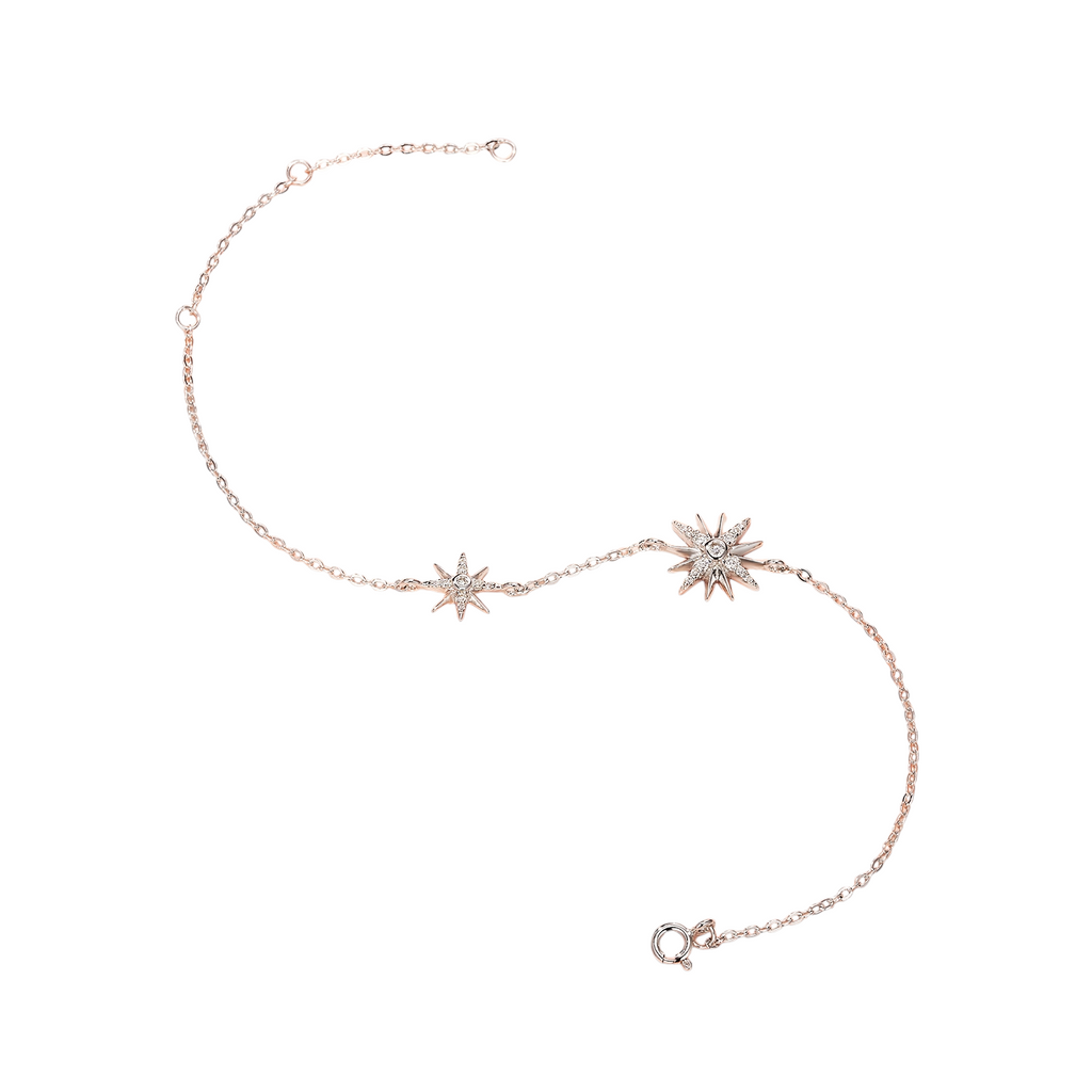 Hayesaura | Parisian Chic Sunflower Halo Moissanite Charm Bracelet | Elegant Gala Anniversary Gift