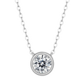 Hayesaura | Clean Fit Mini Bezel-Set Bubble Moissanite Choker | High-Cold Daily Minimalist Necklace