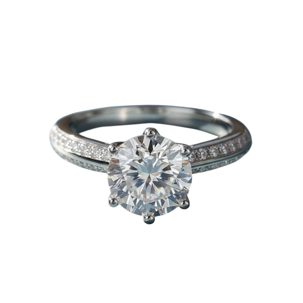 Hayesaura | Orb & Cross Punk Moissanite Minimalist Ring | Proposal
