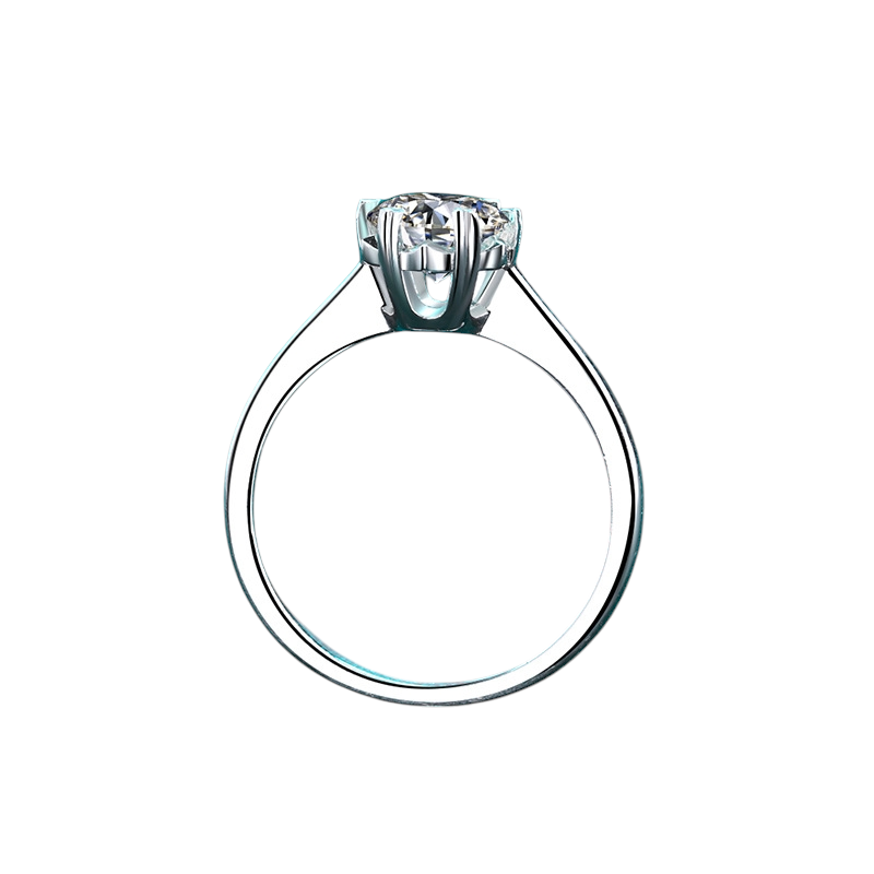 Hayesaura | Coquette Romance 18K Plated Snowflake Moissanite | Bridal Engagement Ring
