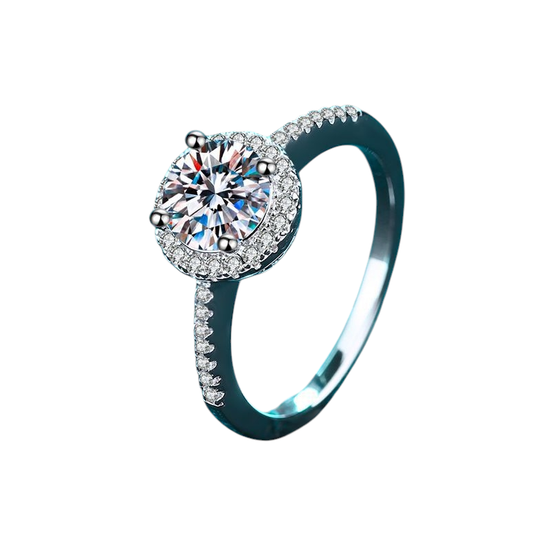 Hayesaura | Low-Key Bezel-Set Micro-Pave Moissanite Euro Band