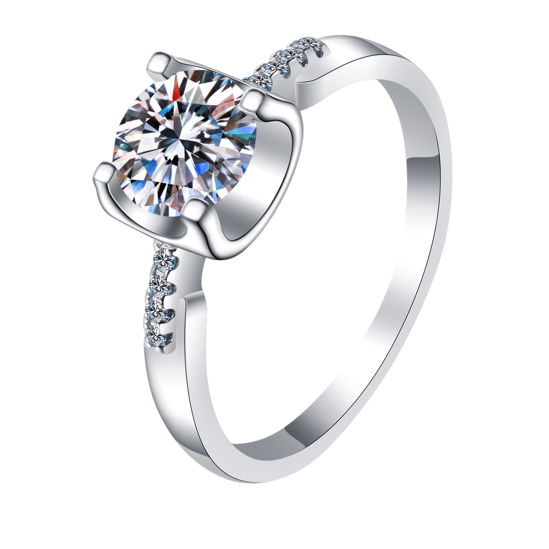 Hayesaura | T-Style Bull Head Premium Moissanite Solitaire Ring