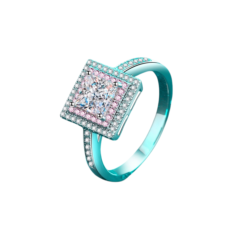 Hayesaura | Vintage Glamour 18K Rose Gold Sugar Cube Moissanite | Old Money Statement Ring