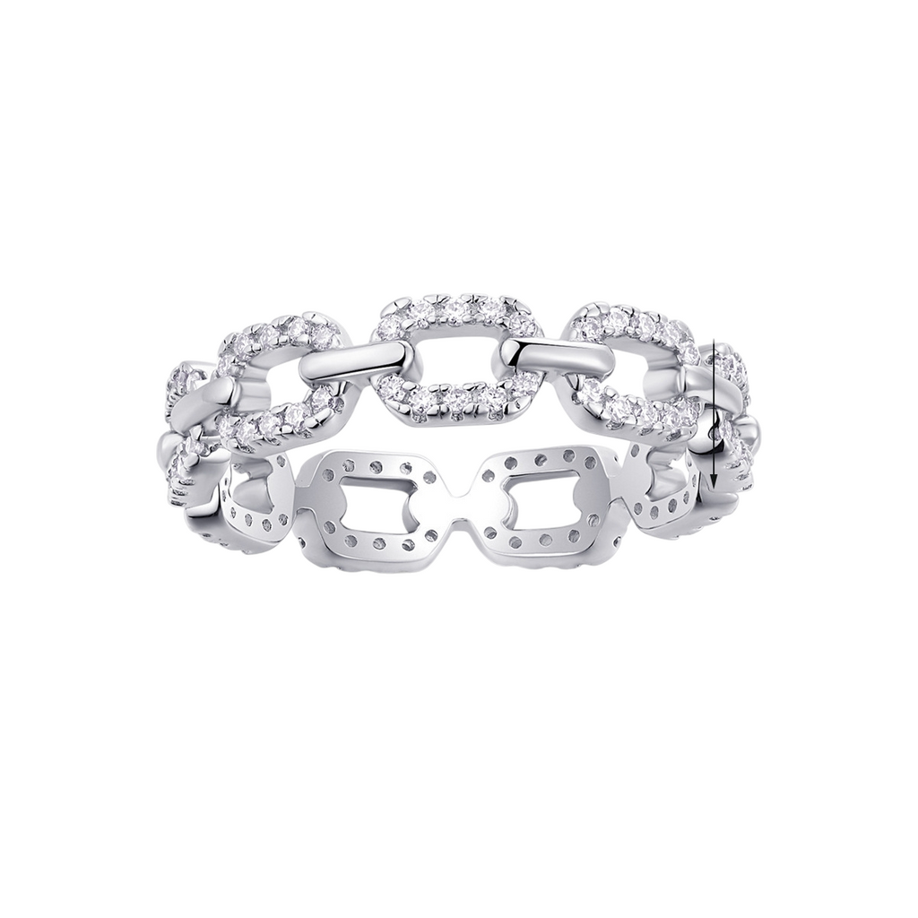 Hayesaura | Figure-Eight Buckle Moissanite Minimalist Ring | Proposal