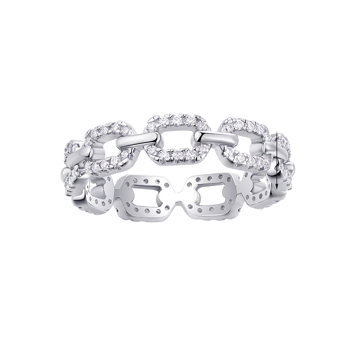 Hayesaura | Figure-Eight Buckle Moissanite Minimalist Ring | Proposal