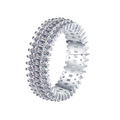 Hayesaura | Chunky Oversized Baguette Cut Moissanite Eternity Band