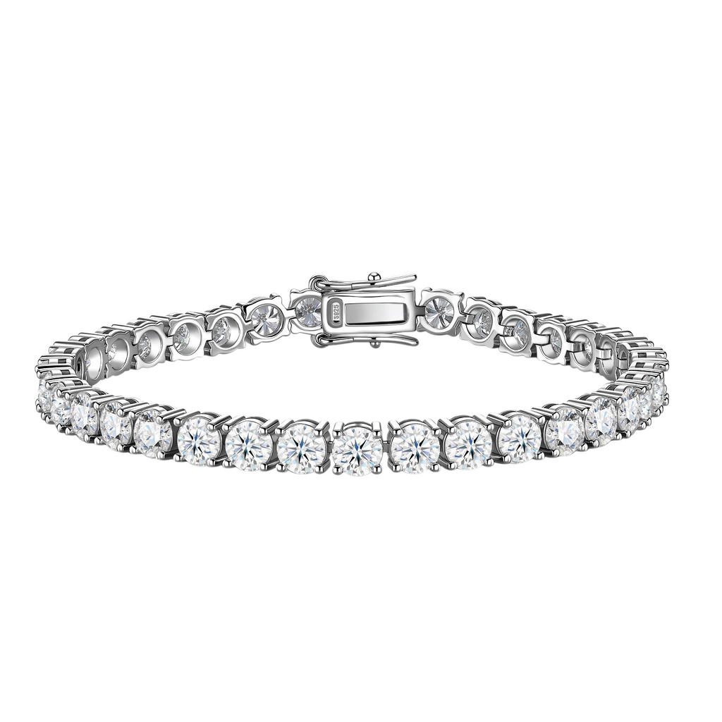 Hayesaura | Cyber Y2K Heavy Four-Prong Hip-Hop Moissanite | Rebellious Street Tennis Bracelet
