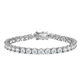 Hayesaura | Cyber Y2K Heavy Four-Prong Hip-Hop Moissanite | Rebellious Street Tennis Bracelet
