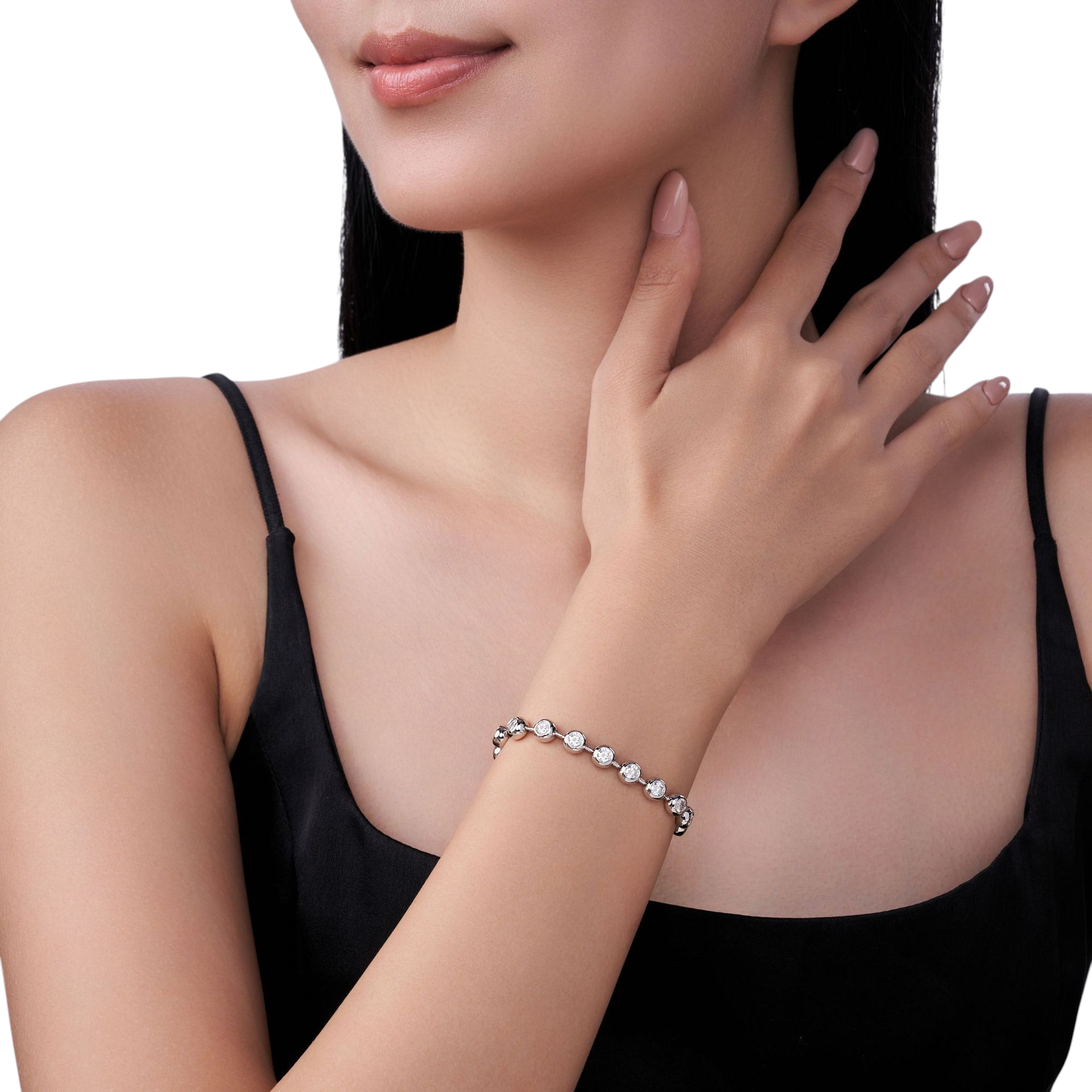 Hayesaura | Scandinavian 18K Plated Floating Bead Moissanite Bracelet | Office Siren Daily Commute