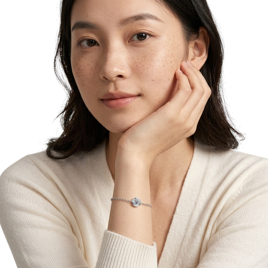 Hayesaura | Liquid Metal 18K Plated Fluid Bubble Moissanite Bracelet | Acubi Daily Minimalist
