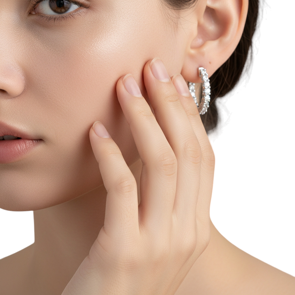 Hayesaura | Office Siren Classic Geometric Moissanite Hoops | Clean Fit Daily Commute Earring
