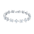 Hayesaura | Office Siren Square Princess-Cut Moissanite | Minimalist Structural Wrist-Band