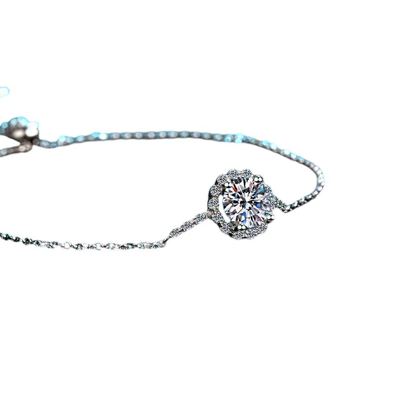 Hayesaura | Stars Holding Moon 18K Plated Bezel Moissanite | Quiet Luxury Bridal Bracelet