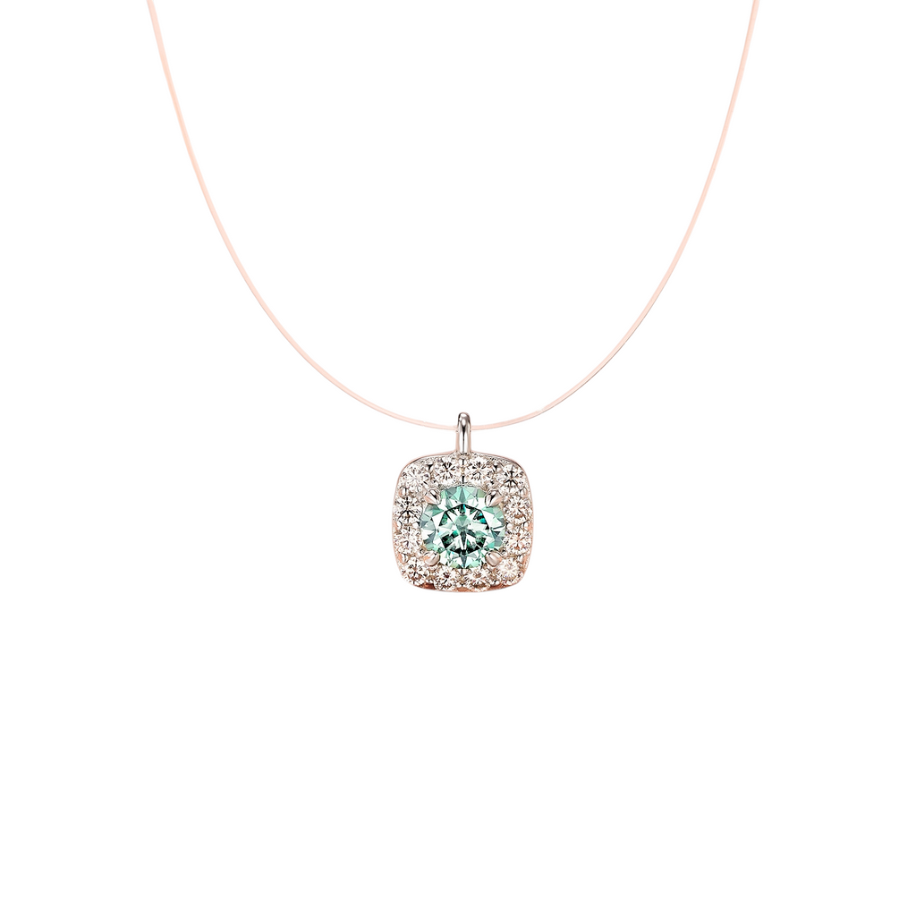Hayesaura | Regal Heritage 18K Plated Emerald Cut Moissanite | Old Money Evening Pendant
