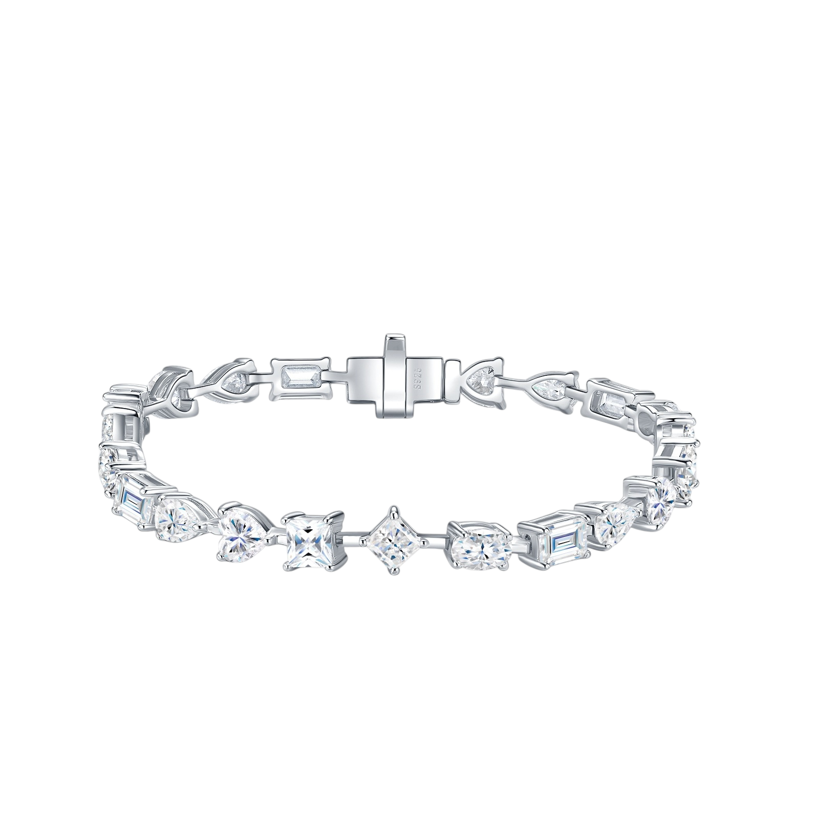 Hayesaura | Romantic Parisian 18K Plated Pear-Cut Moissanite Tennis Bracelet | Clean Fit Bridal Essential