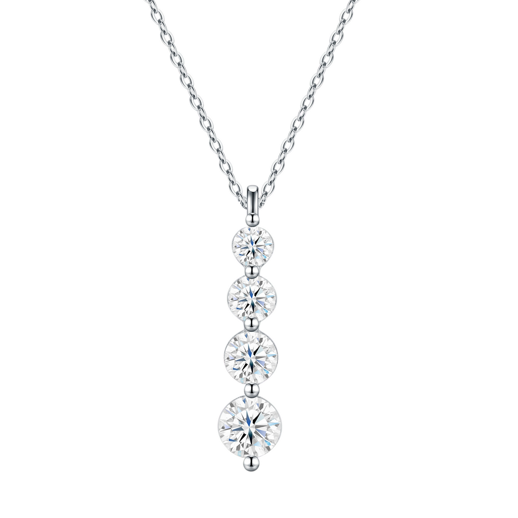 Hayesaura | Minimalist Architecture 18K Plated Horizontal Bar Moissanite | Office Siren Daily Necklace