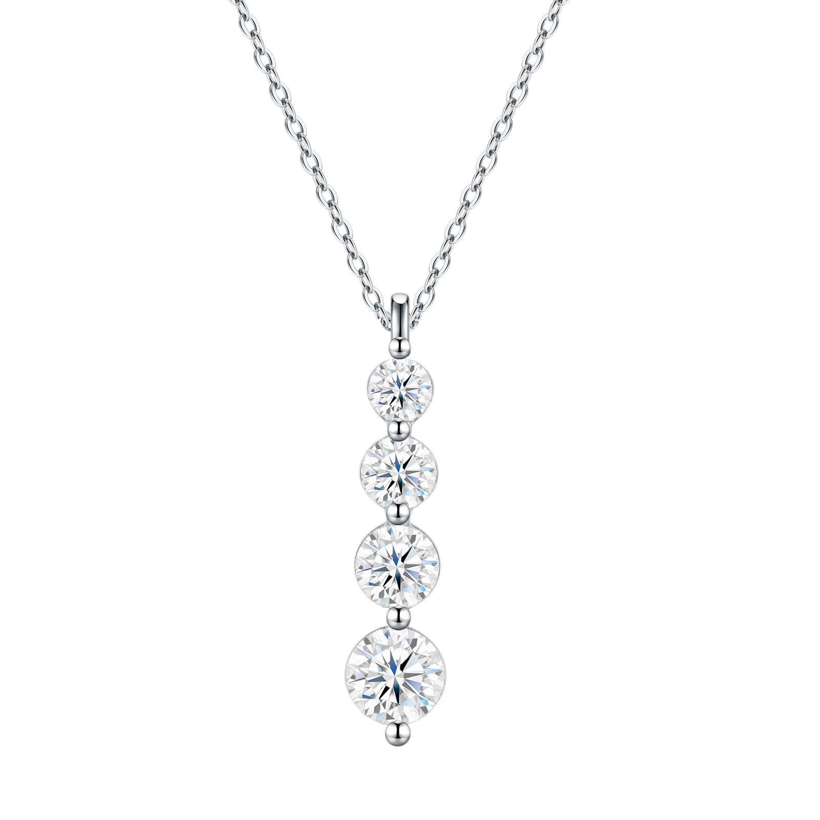 Hayesaura | Minimalist Architecture 18K Plated Horizontal Bar Moissanite | Office Siren Daily Necklace