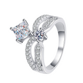 Hayesaura | Princess Crown Tiara Brilliant Moissanite Ring