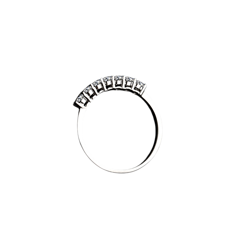 Hayesaura | Seven Princesses Classic Moissanite Eternity Band Pinky Ring