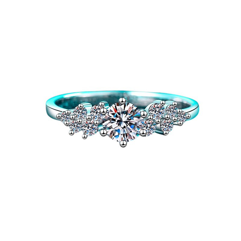 Hayesaura | Delicate Low-Profile Petite Minimalist Moissanite Solitaire