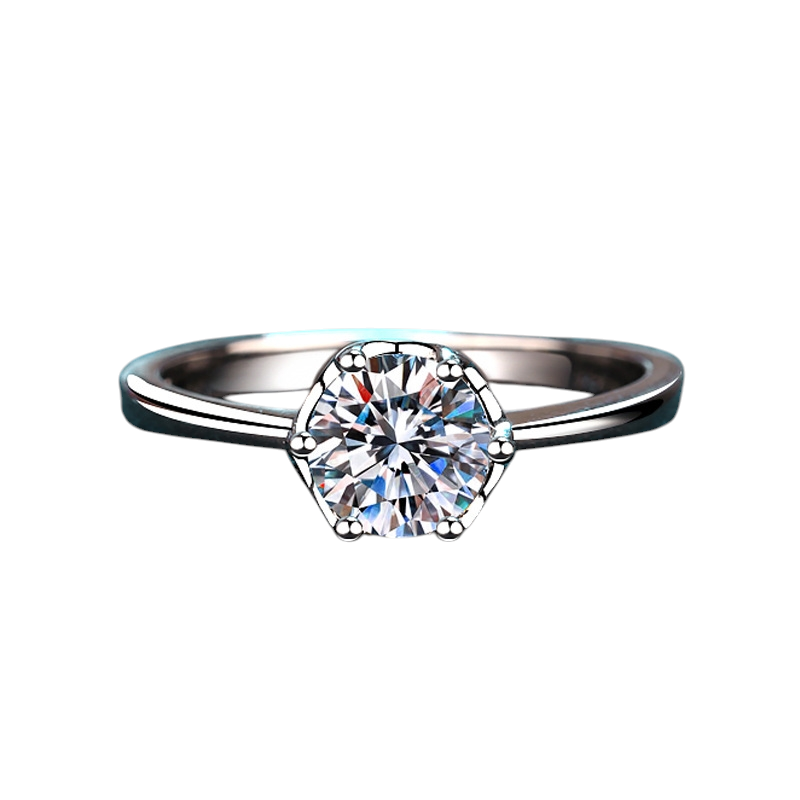 Hayesaura | Classic Heritage 18K Plated Six-Prong Moissanite | Quiet Luxury Proposal Ring