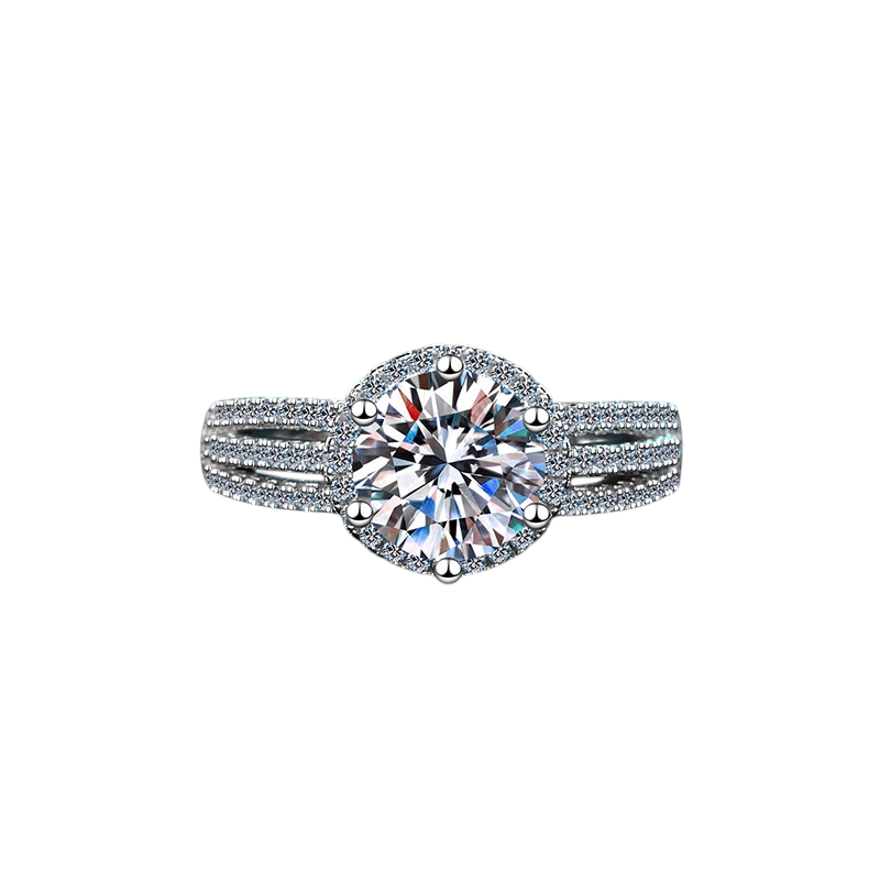 Hayesaura | Royal Archive Six-Prong Moissanite Wedding Ring | High-End Bridal Proposal Ring