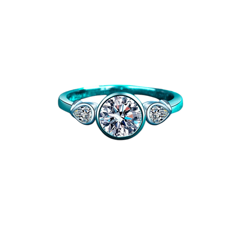 Hayesaura | Coquette Romance 18K Plated Pear Cut Bubble Bezel Ring | High-Cold Daily Promise Ring