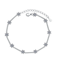 Hayesaura | Cyber Y2K Hexagram Star Ten-Stone Moissanite Bracelet | Avant-Garde High-Cold Talisman