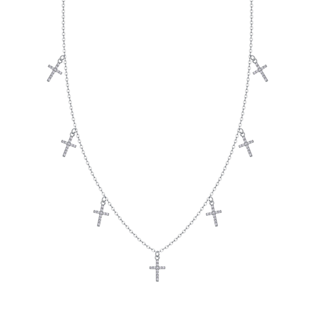 Hayesaura | Dark Academia 18K Plated Cross Moissanite | High-Cold Statement Pendant