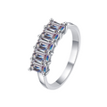 Hayesaura | Clean Fit 18K Plated Emerald Cut Moissanite | Minimalist Office Statement Ring