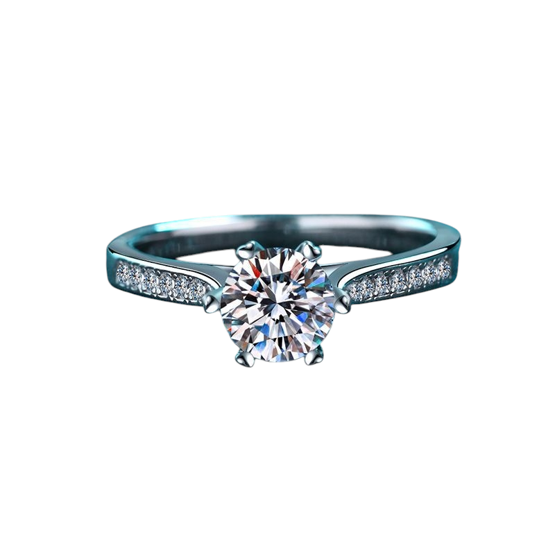 Hayesaura | Rotatable Six-Prong Spinner Anti-Anxiety Moissanite Ring