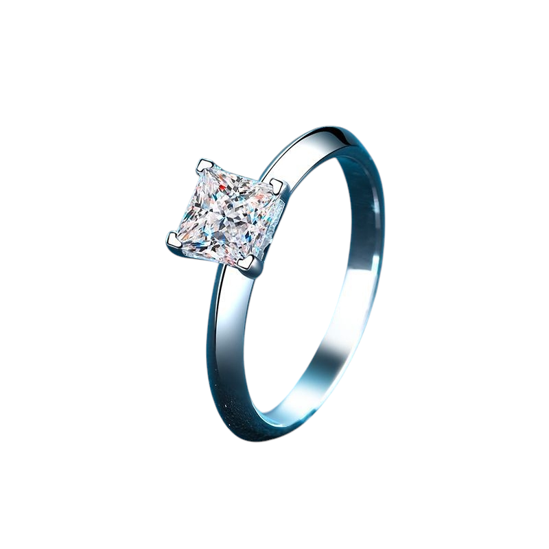 Hayesaura | Iconic Princess Square Cut Four-Prong Moissanite Ring