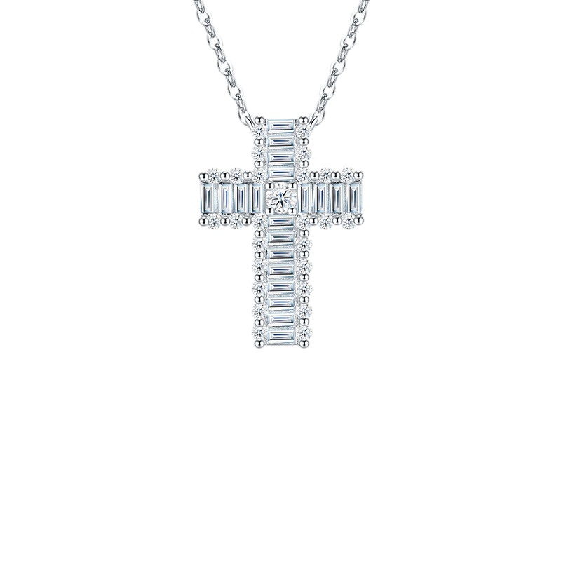 Hayesaura | Avant-Garde 18K Plated Niche Cross Moissanite | Office Siren Architectural Choker