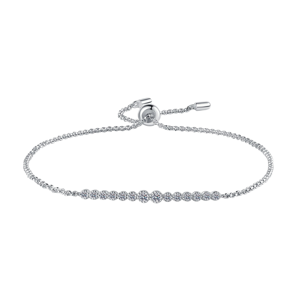 Hayesaura | Golden Hour Champagne Plated Liquid Band Moissanite Bracelet | Muted Quiet Luxury Bangle