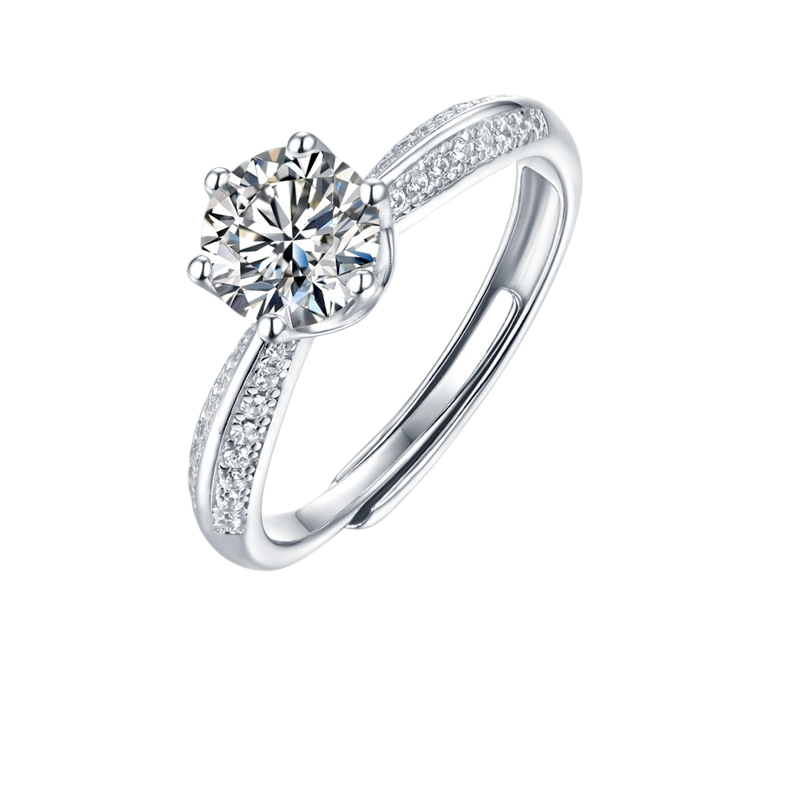 Hayesaura | Orb & Cross Punk Moissanite Minimalist Ring | Proposal