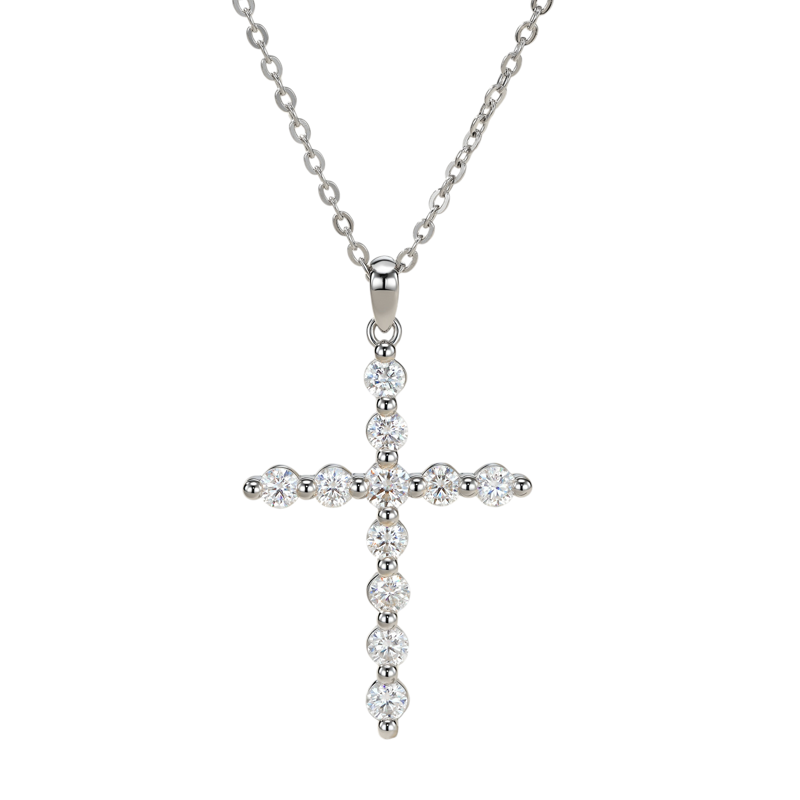 Hayesaura | Gothic Romance 18K Plated Cross Moissanite Pendant | Avant-Garde Statement Choker
