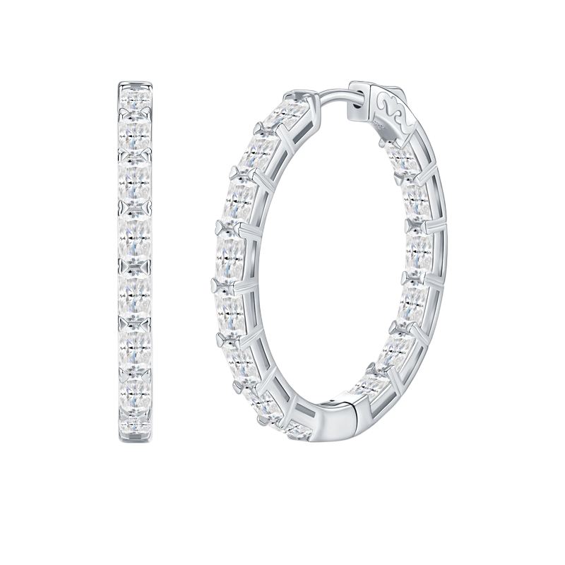 Hayesaura | Minimalist Architecture O-Ring Eternity Hoops | Office Siren Daily Ear-Clasp
